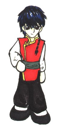 Tamahome, looking a little pale and probably stoned or something....